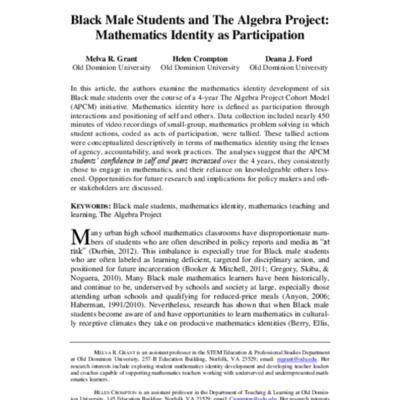 Grant_Black Male Students and The Algebra Project Mathematics Identity as Participation .pdf