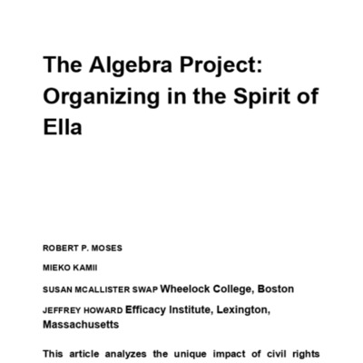 The Algebra Project Organizing in the Spirit of Ella Baker.pdf